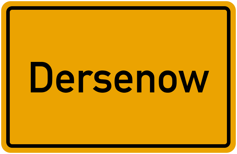 Ortsschild Dersenow