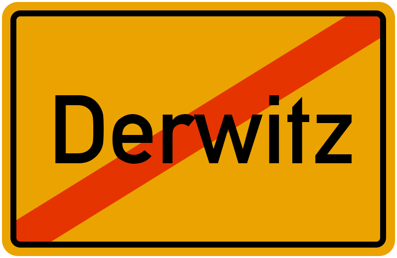 Ortsschild Derwitz
