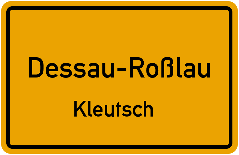 Ortsschild Dessau-Roßlau
