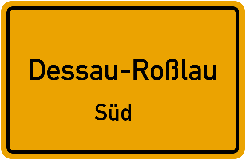 Ortsschild Dessau-Roßlau
