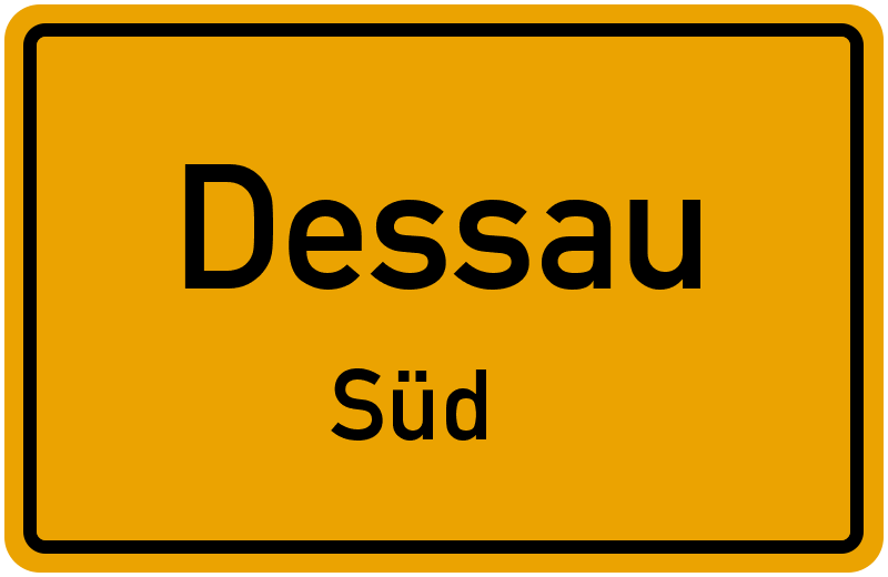 Ortsschild Dessau