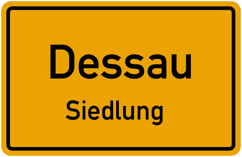 Ortsschild Dessau