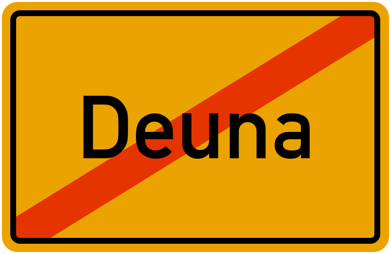 Ortsschild Deuna