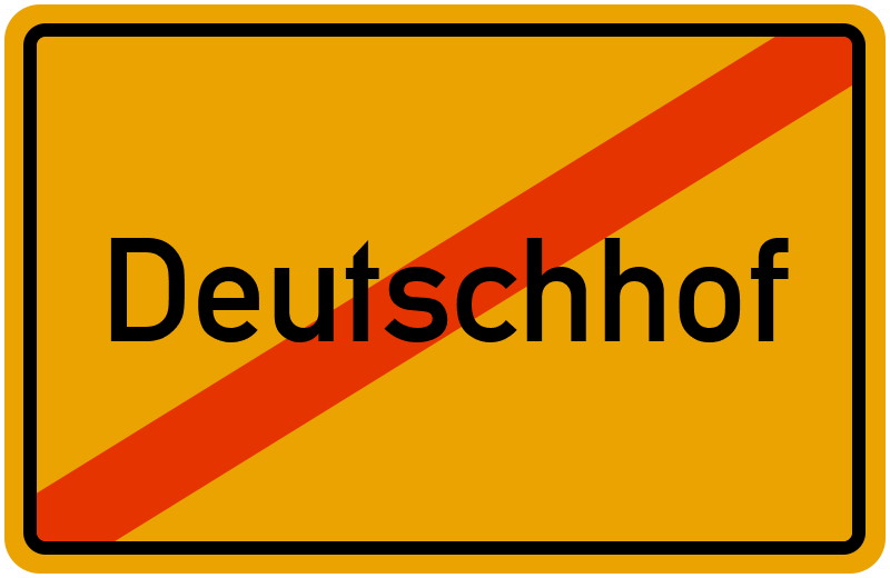 Ortsschild Deutschhof