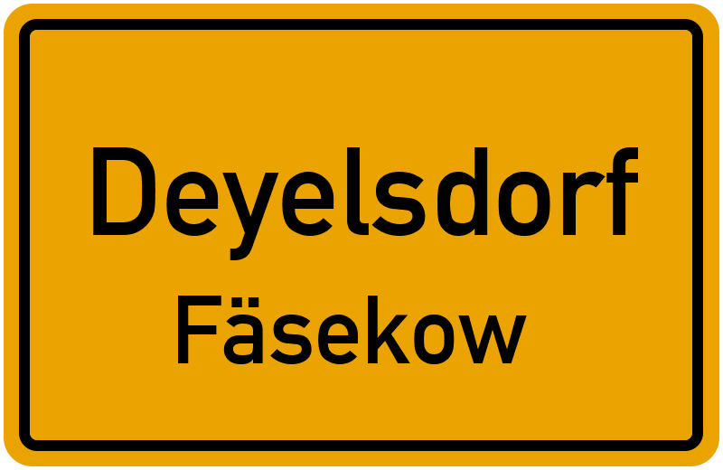 Ortsschild Deyelsdorf