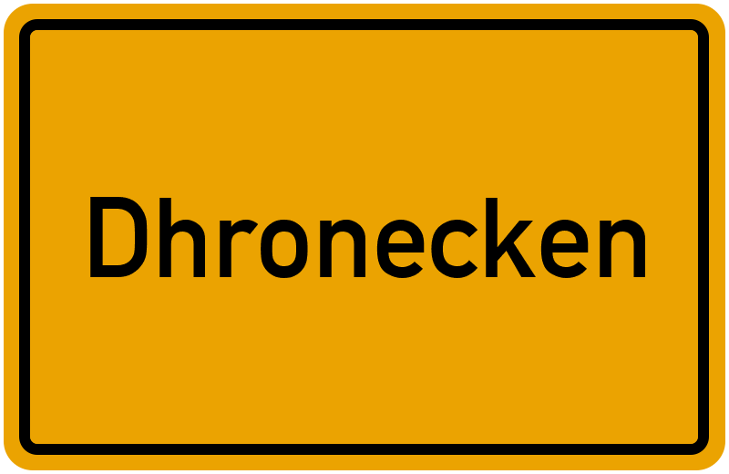 Ortsschild Dhronecken