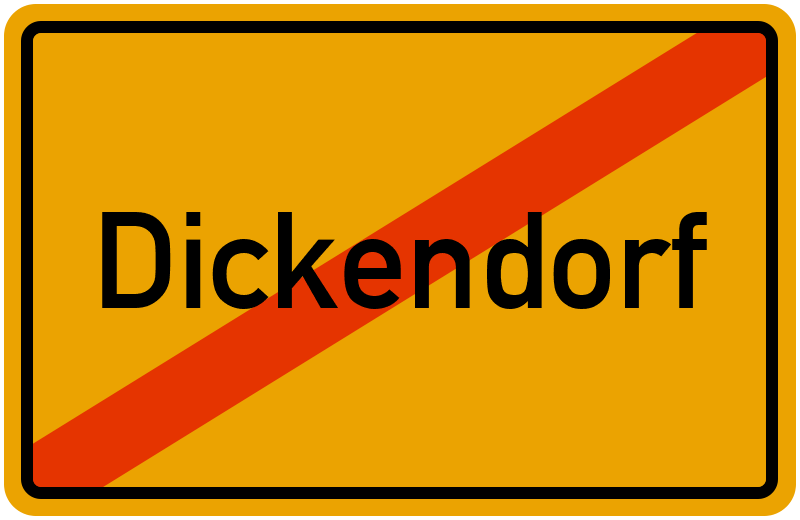 Ortsschild Dickendorf
