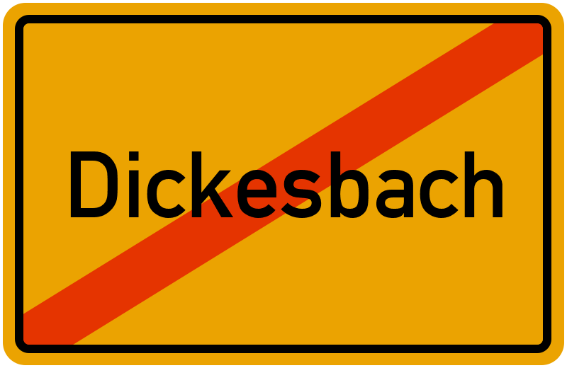 Ortsschild Dickesbach