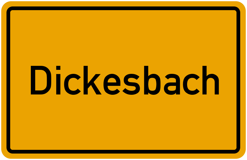 Ortsschild Dickesbach