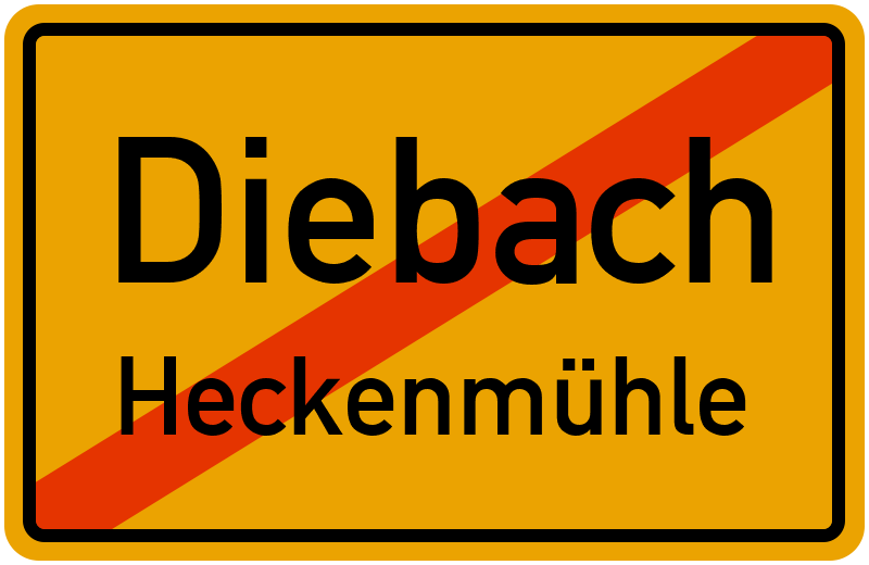 Ortsschild Diebach