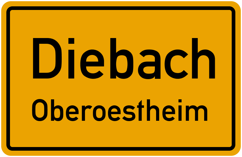 Ortsschild Diebach