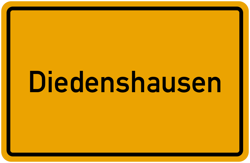 Ortsschild Diedenshausen