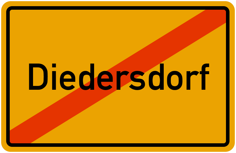 Ortsschild Diedersdorf
