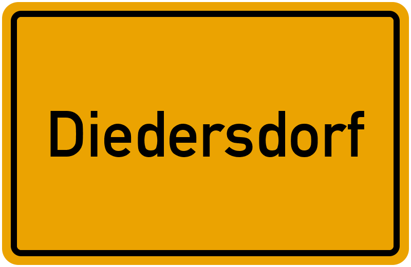 Ortsschild Diedersdorf