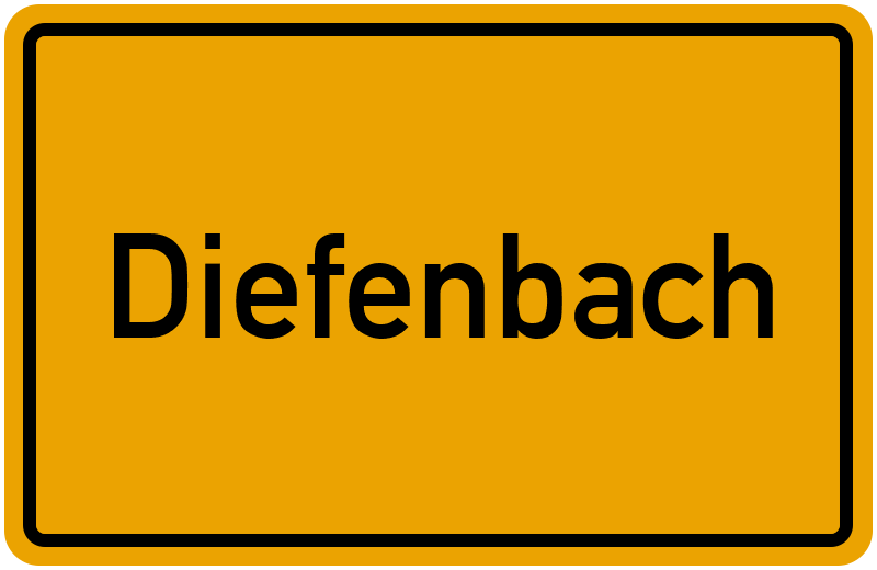 Ortsschild Diefenbach