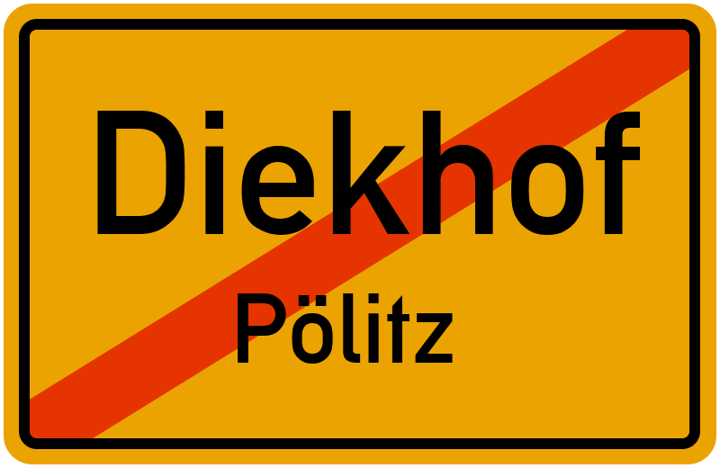 Ortsschild Diekhof