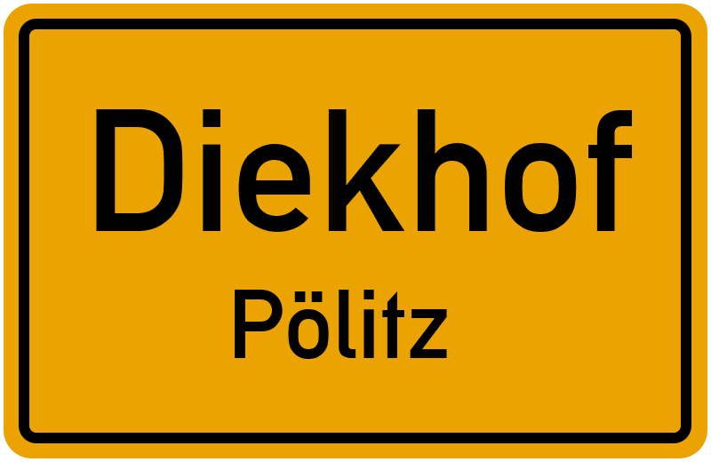 Ortsschild Diekhof