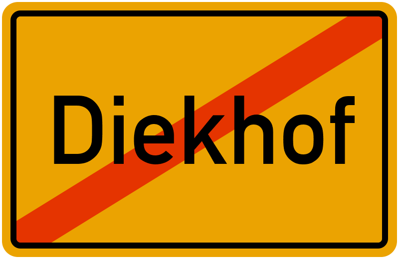 Ortsschild Diekhof