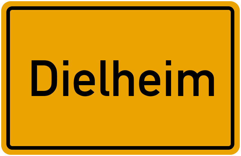 Ortsschild Dielheim