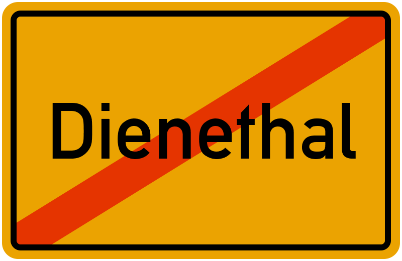 Ortsschild Dienethal
