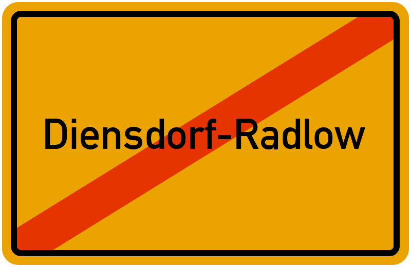 Ortsschild Diensdorf-Radlow