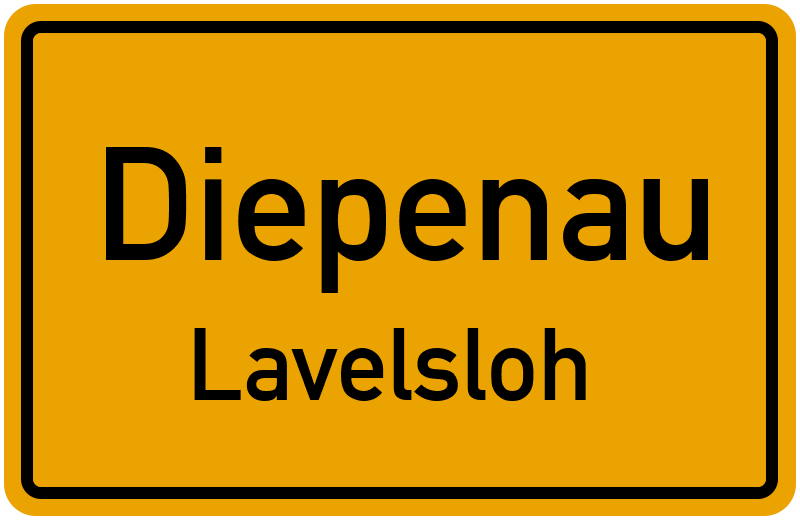 Ortsschild Diepenau