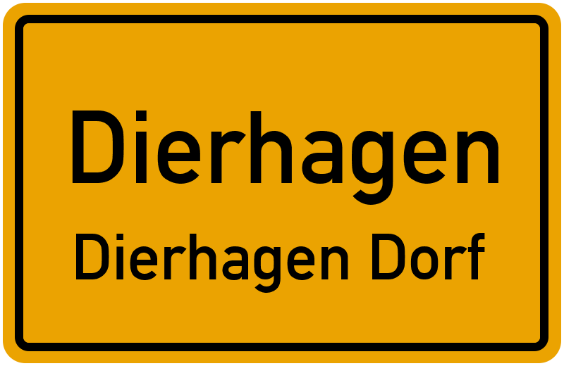 Ortsschild Dierhagen