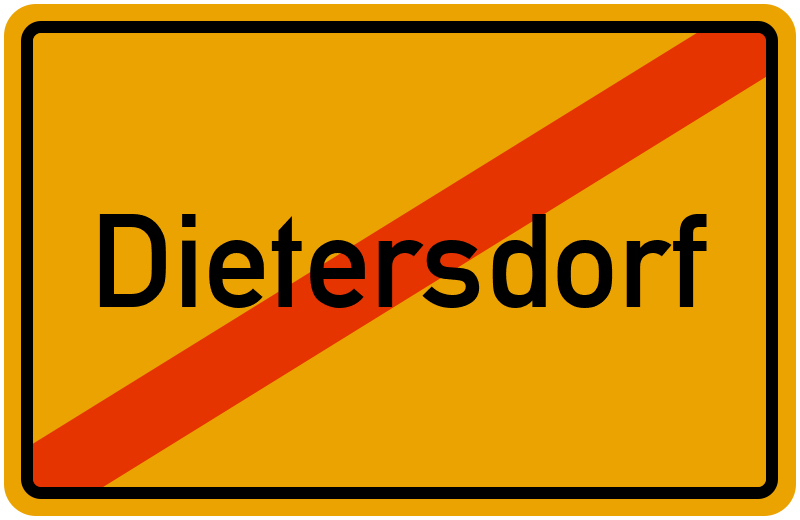 Ortsschild Dietersdorf