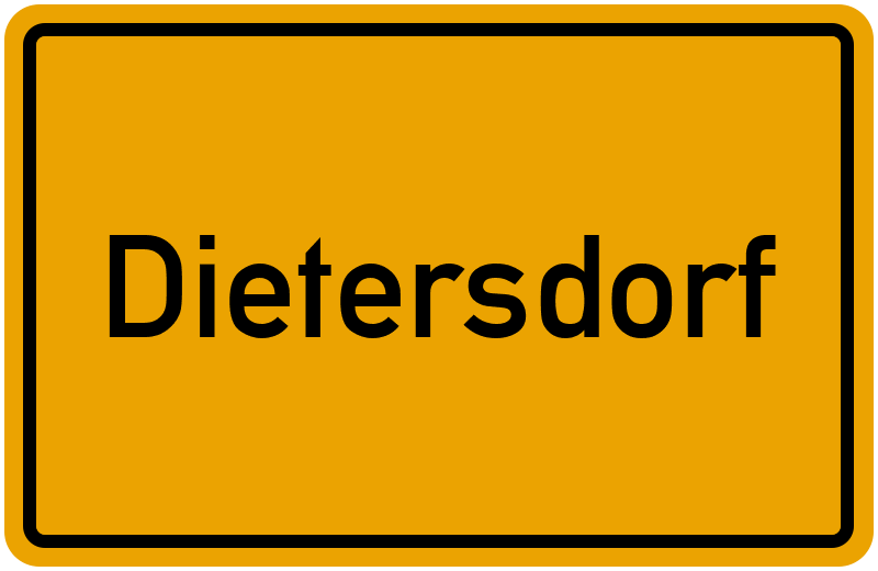 Ortsschild Dietersdorf