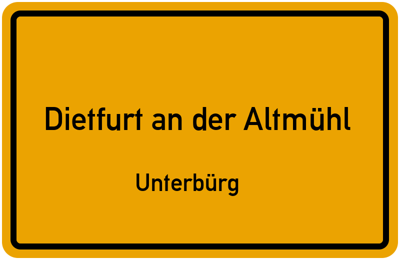Ortsschild Dietfurt an der Altmühl