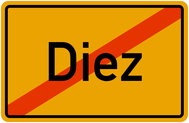 Ortsschild Diez