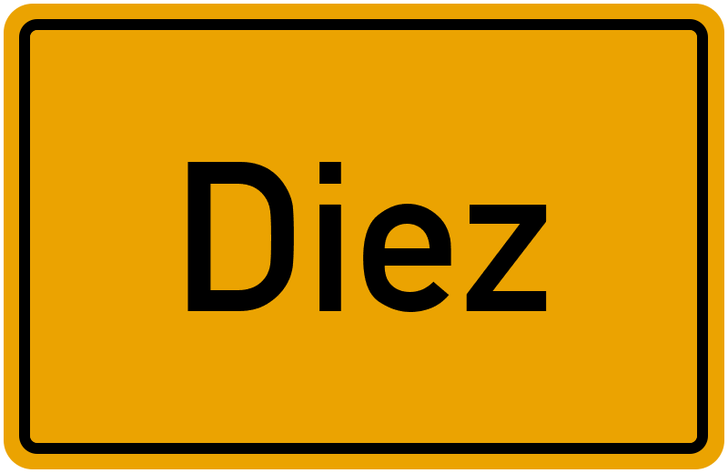 Ortsschild Diez