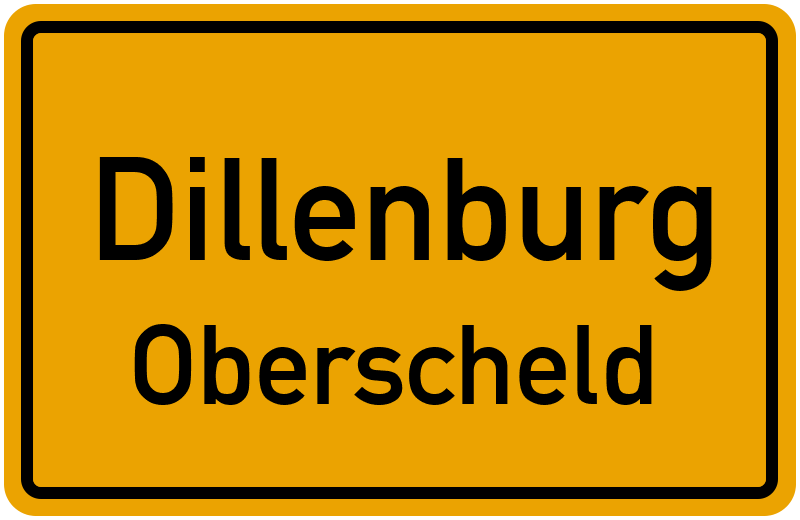 Ortsschild Dillenburg