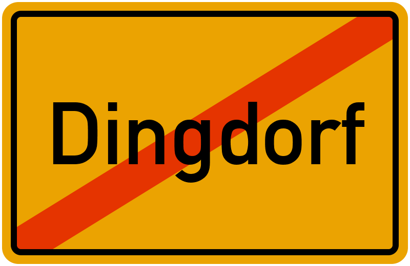 Ortsschild Dingdorf
