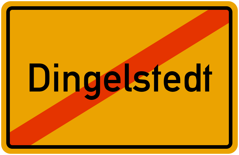 Ortsschild Dingelstedt