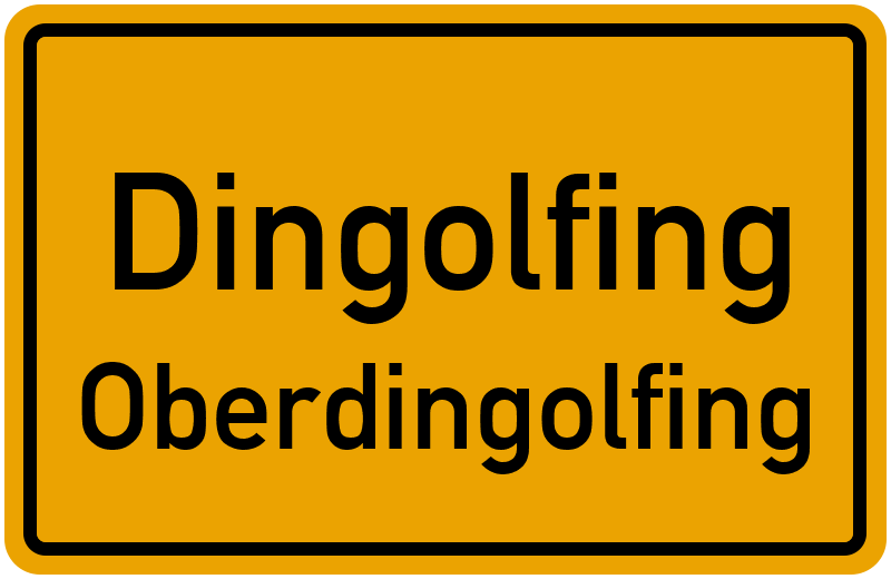 Ortsschild Dingolfing
