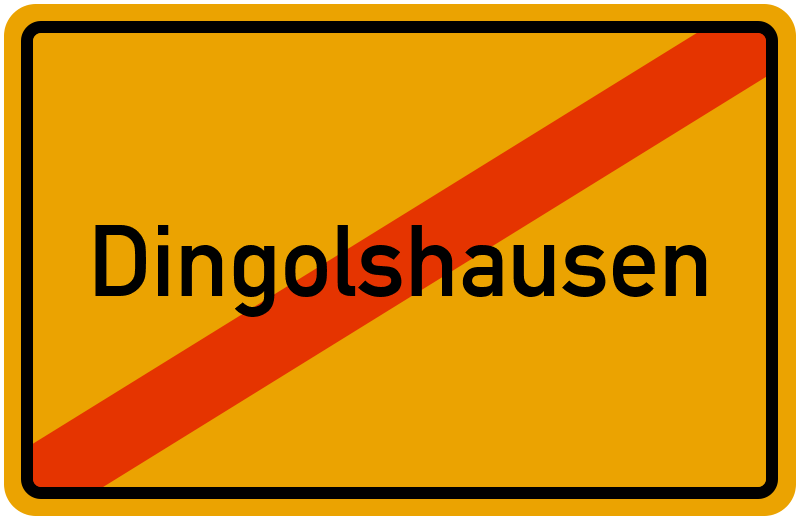 Ortsschild Dingolshausen