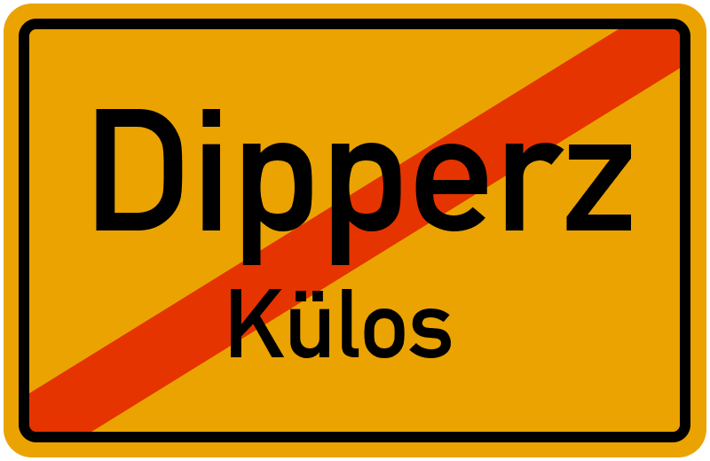 Ortsschild Dipperz
