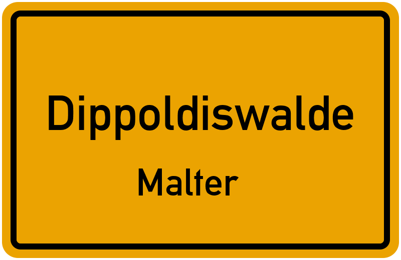 Ortsschild Dippoldiswalde
