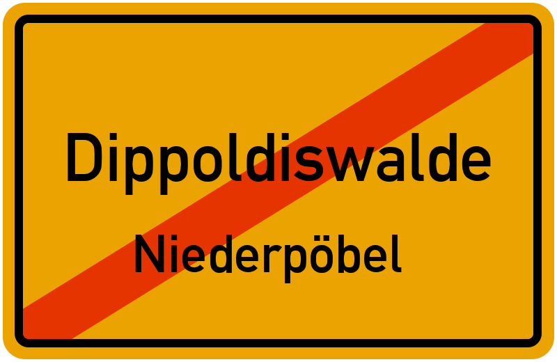 Ortsschild Dippoldiswalde