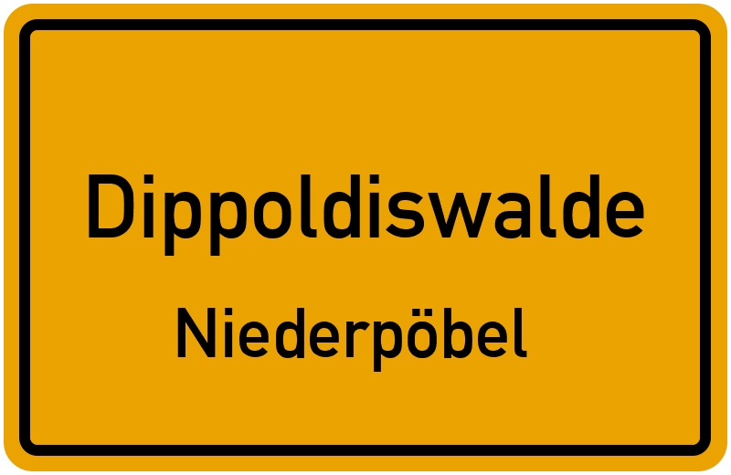 Ortsschild Dippoldiswalde