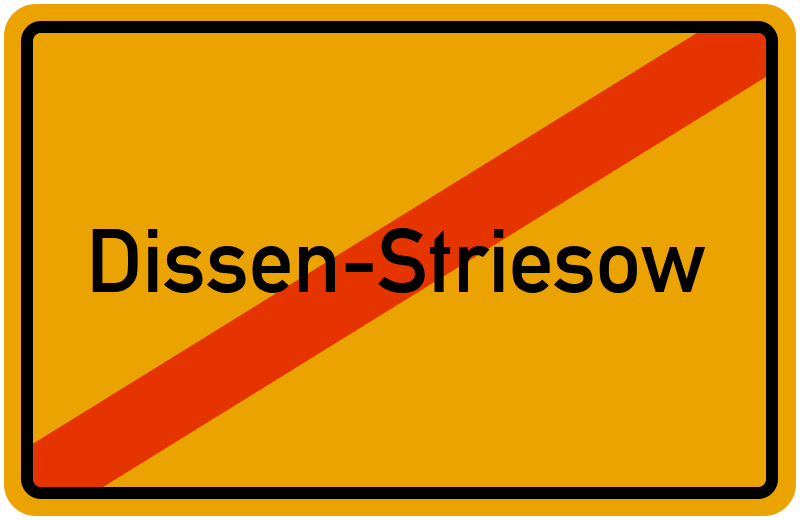 Ortsschild Dissen-Striesow