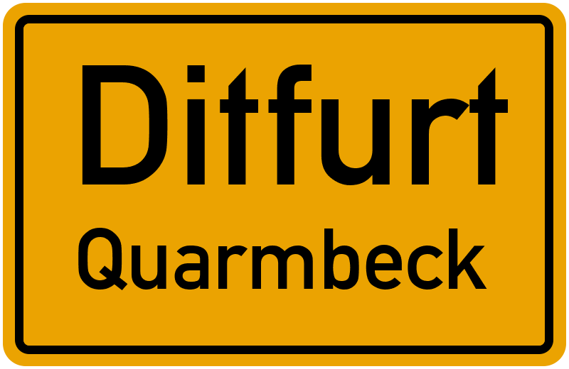 Ortsschild Ditfurt