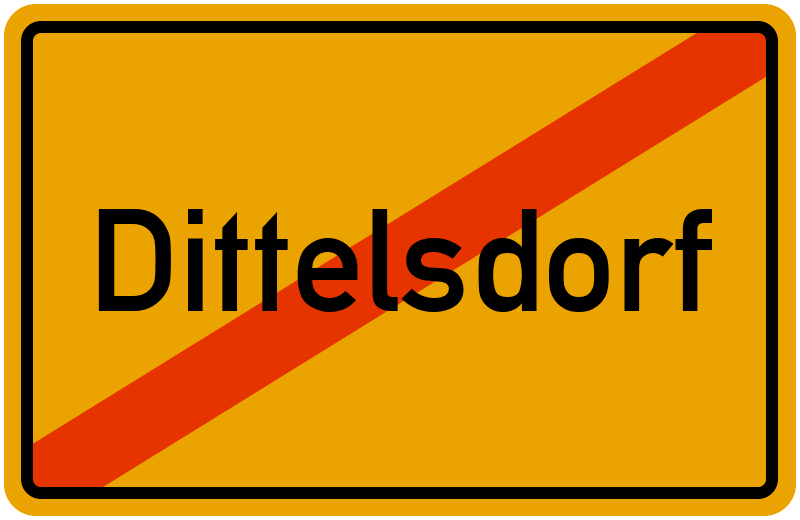 Ortsschild Dittelsdorf