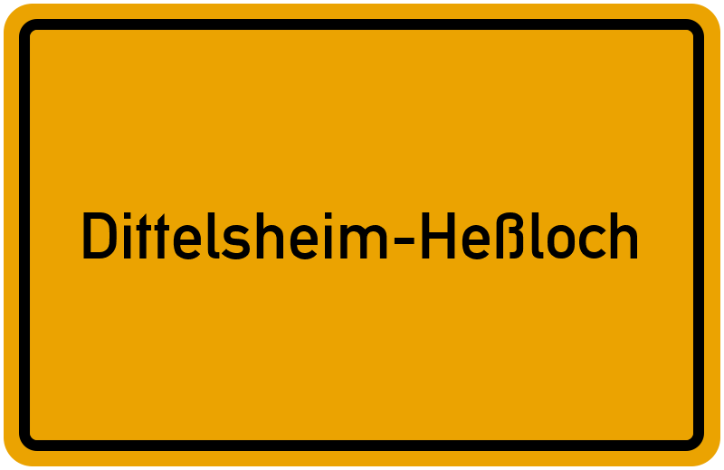 Ortsschild Dittelsheim-Heßloch
