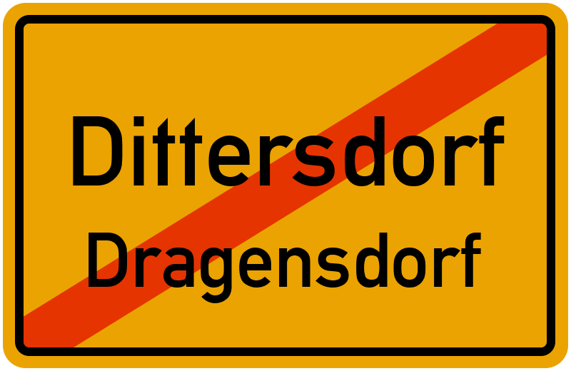 Ortsschild Dittersdorf