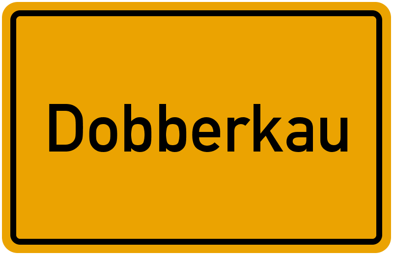 Ortsschild Dobberkau