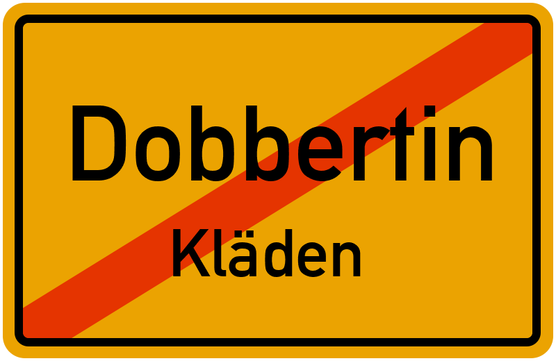 Ortsschild Dobbertin