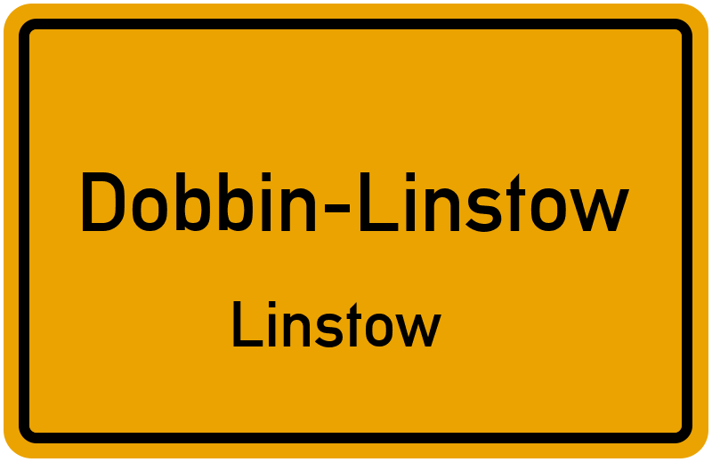 Ortsschild Dobbin-Linstow
