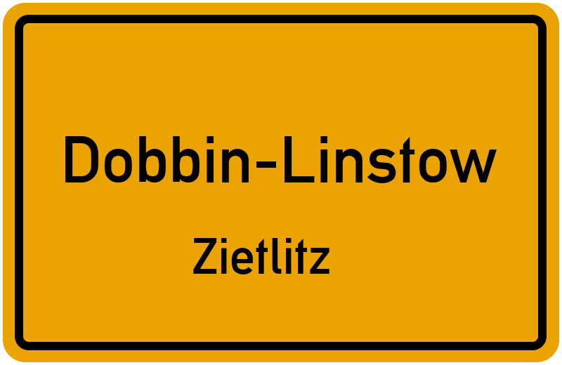 Ortsschild Dobbin-Linstow